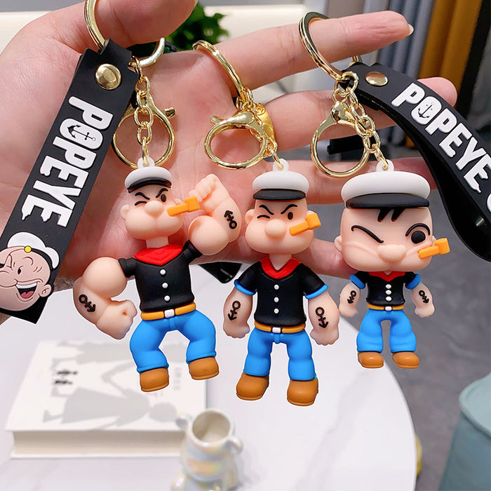 Wholesale Cartoon Anime Keychain Three-dimensional Soft Plastic Doll Pendant JDC-KC-NLu036