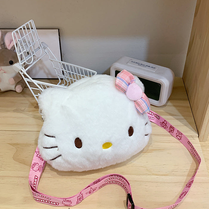 Wholesale Cute Cartoon Cat Bag Plush Doll Children's Shoulder Bag Plush Crossbody Bag