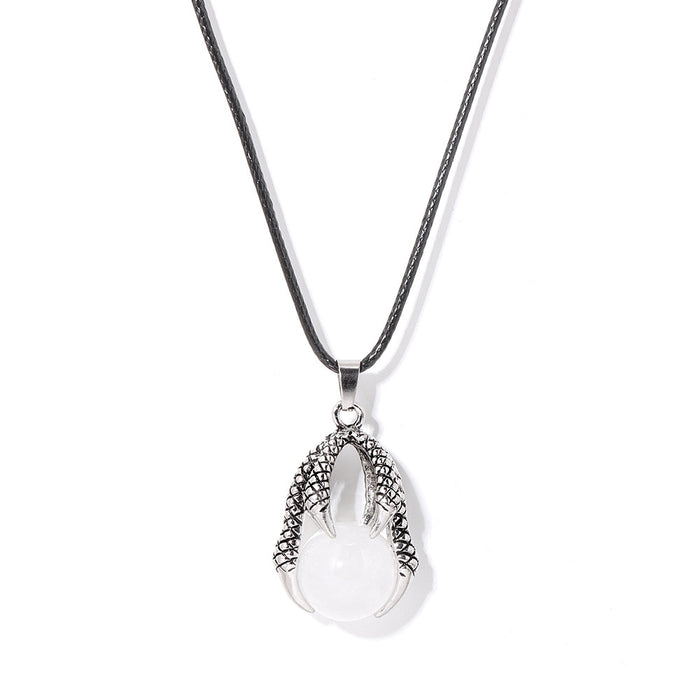 Wholesale Dragon claw shaped stone bead necklace