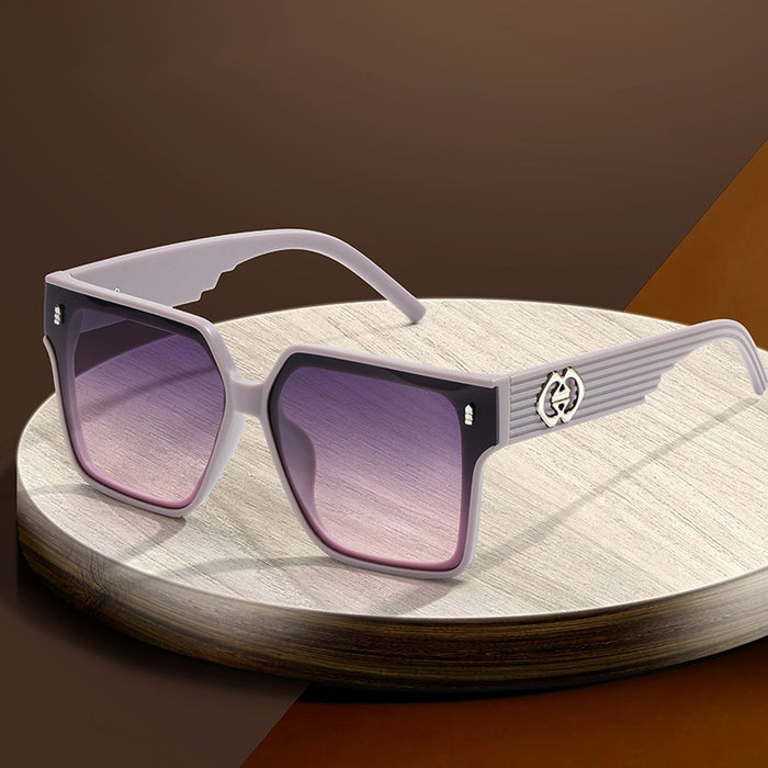 Wholesale Large frame high-end sunscreen sunglasses square slimming driving sunglasses