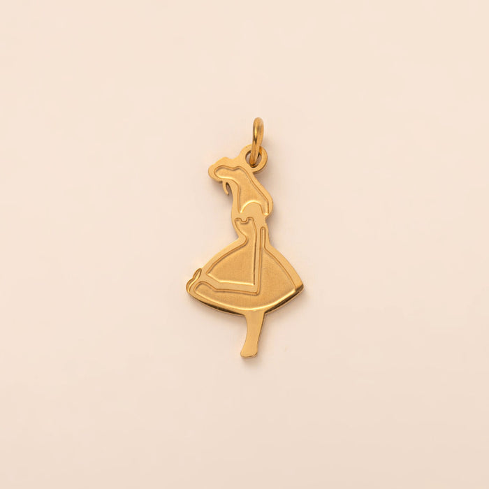 Wholesale Stainless steel fashion shell bow DIY pendant necklace electroplating