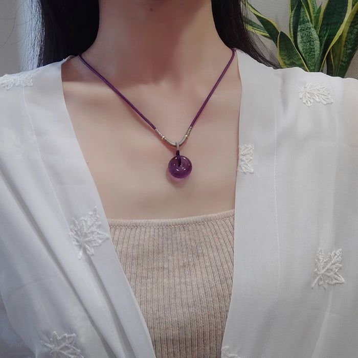 Wholesale Minimalist new necklace, minimalist temperament, purple pendant, collarbone chain