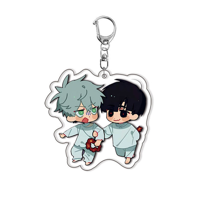Wholesale Double-sided Acrylic Keychain with Layered Design  Anime-themed Creative Pendant