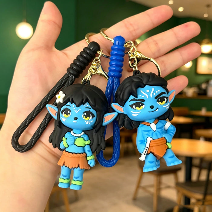 Wholesale Modern Avatar Boy Silicone PVC Keychain Charm Boutique Resale