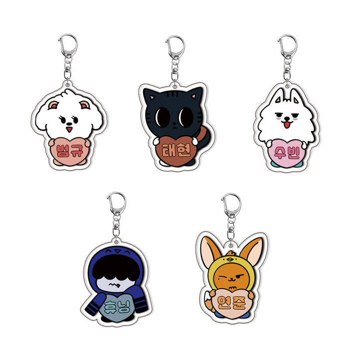 Wholesale Acrylic double-sided keychain anime surrounding cute pendant