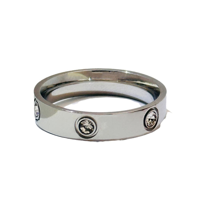 Wholesale Titanium steel ring, female fashion personality trend, niche design, refined food ring, couple pairing ring