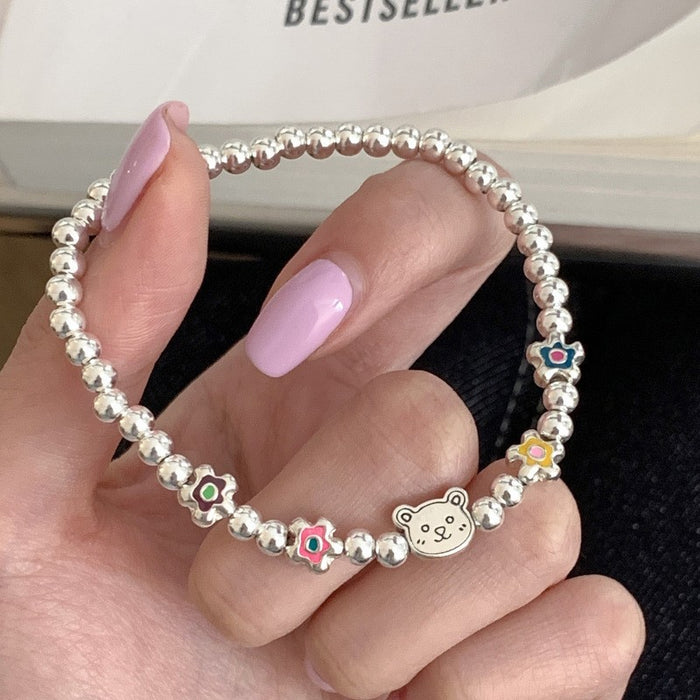 Wholesale Pure silver bracelet, bead, niche temperament, versatile accessory