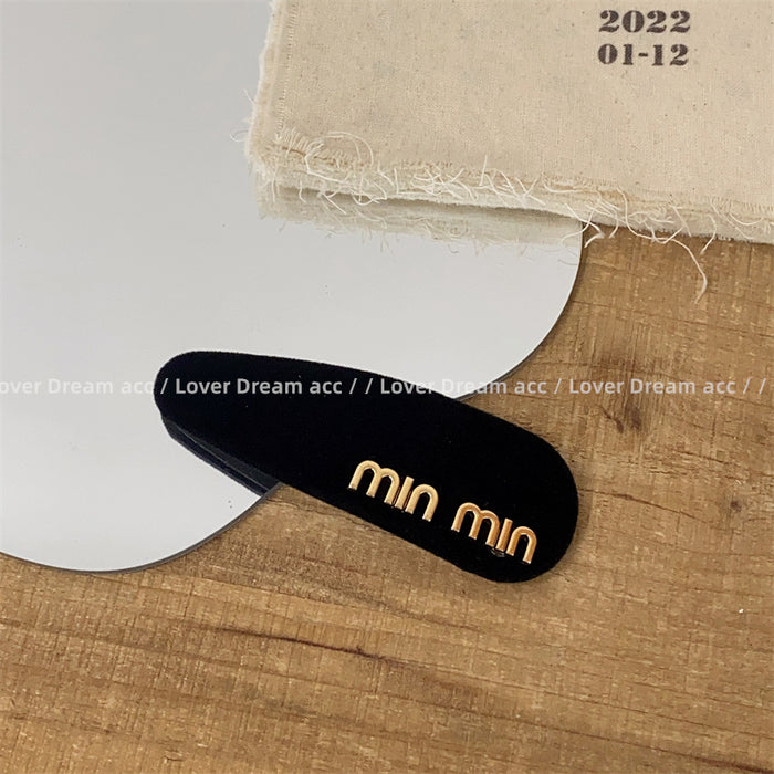 Wholesale Metallic letter hair clip, fashionable bangs, headband accessories, hair accessories