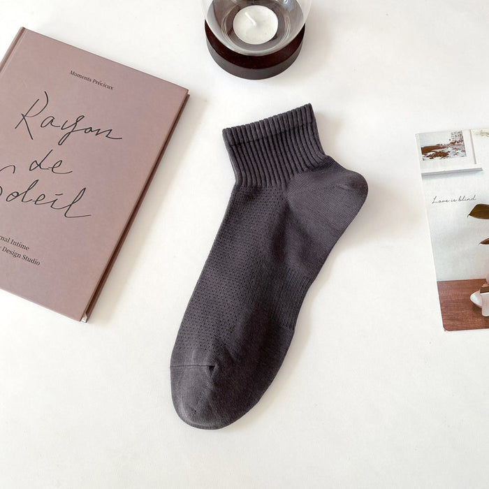 Wholesale Socks made of pure cotton thin mesh breathable short tube men's socks versatile casual socks