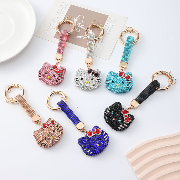 Wholesale Stylish and cute cartoon cat car keychain