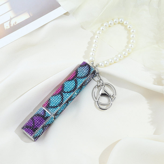 Wholesale Plastic Diamond 10ML Perfume Bottle Keychain JDC-KC-ZY028