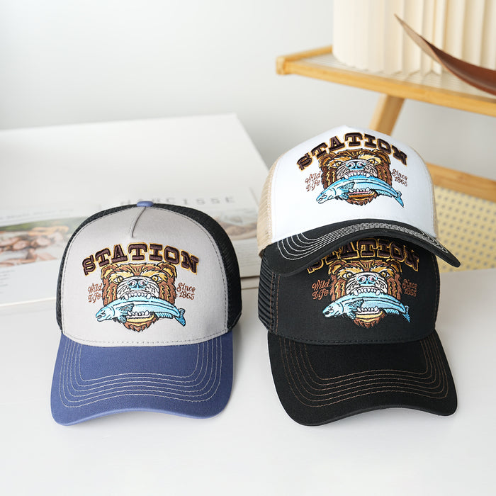 Wholesale Hard top three-dimensional baseball cap fishing casual hat 5-piece peaked cap