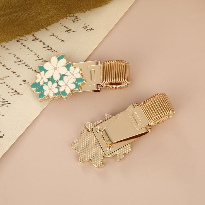 Wholesale Metal Pen Clip with Spring Flower Design Notebook Accessory MOQ≥5