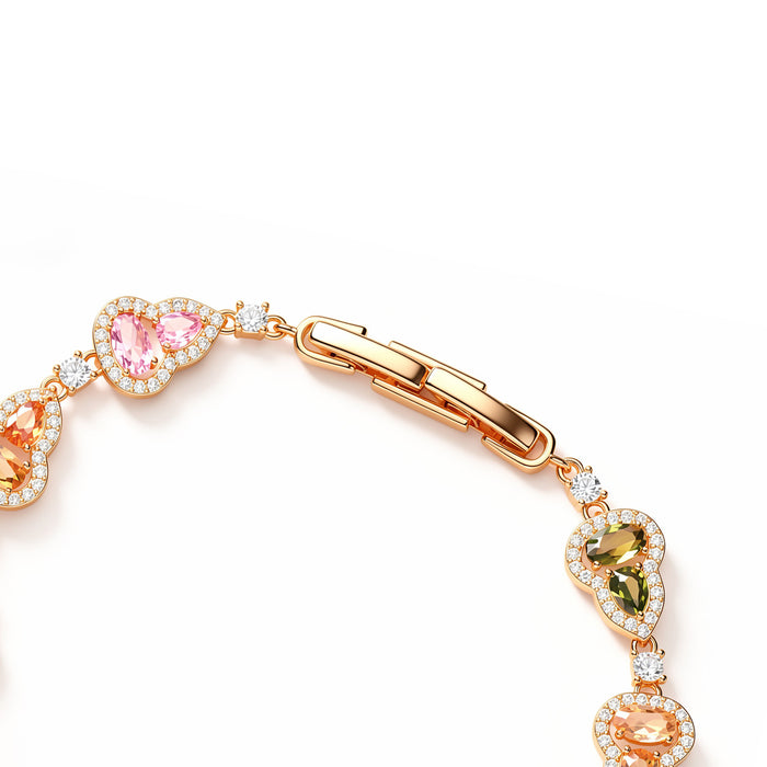 Wholesale Chinese Style Square Gourd Zircon Bracelet Chic Fashion Accessory Everyday Wear For Women