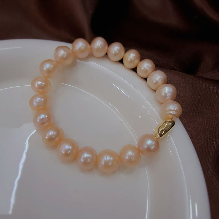 Wholesale Handmade Retro Baroque Pearl Bracelet Large Pearl Rope Bracelet for Women