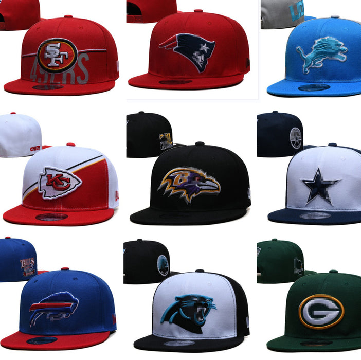 Wholesale Rugby Hats Embroidered Flat-Brimmed Hats Outdoor Sun Protection Hats Versatile Large Brims