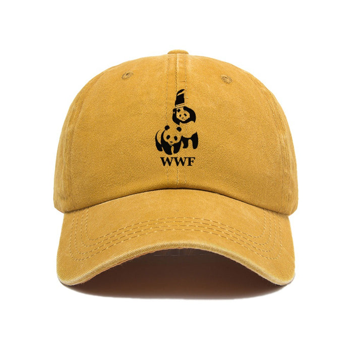 Wholesale Printed baseball cap for outdoor leisure, sun shading, washed retro trend, duckbill cap
