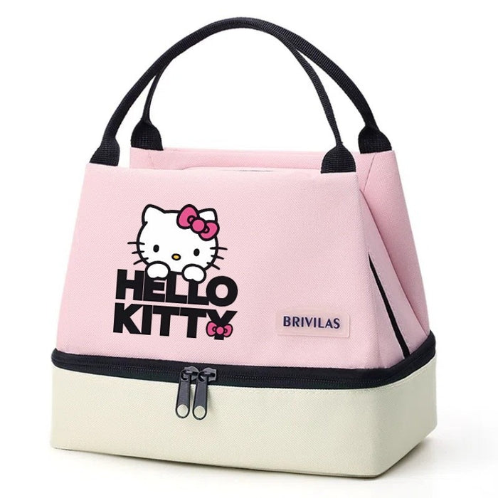 Wholesale Contrasting Color Printed Double-Layer Insulated Bag Ice Bag Outing Lunch Bag