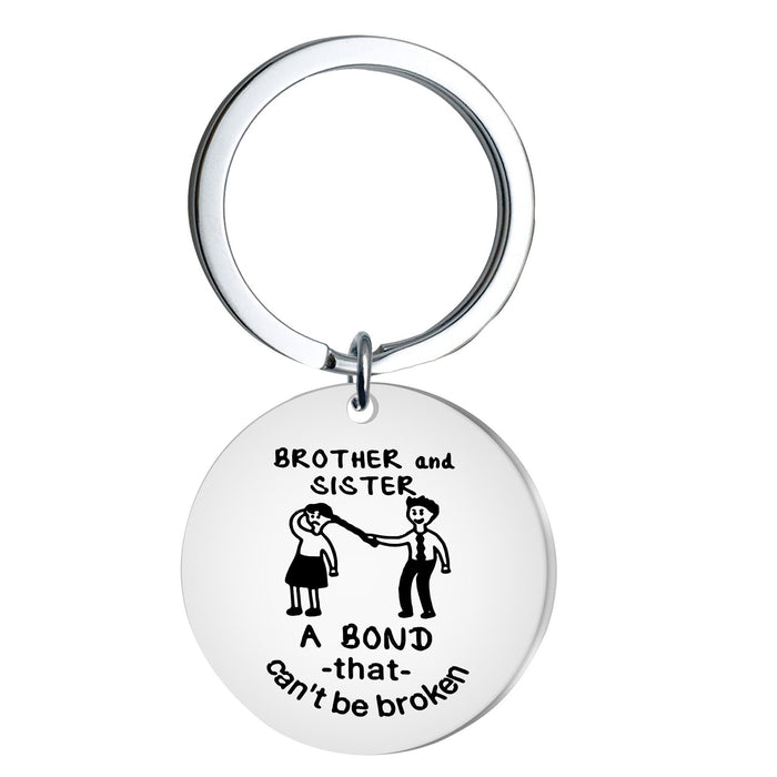 Wholesale Stainless steel keychain engraved gift