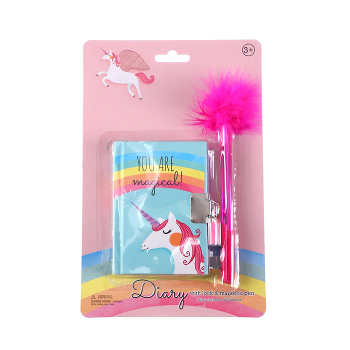 Wholesale Random suction card suit lock book cute children' s journal diary Diary notepad