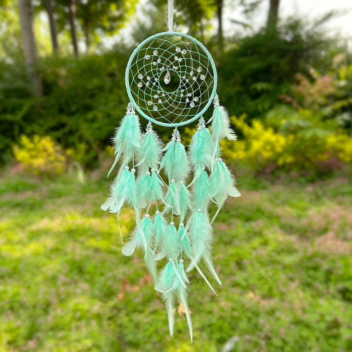 Wholesale Purple Feather Dream Catcher Pendant for Girls Bedroom Home Decor Accent MOQ≥2