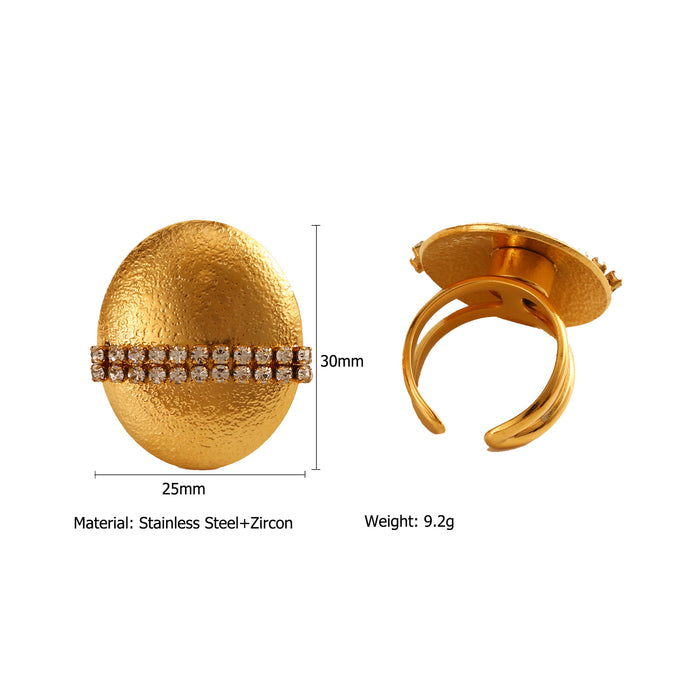 Wholesale Fashionable and high-end stainless steel zircon inlaid earrings with personality and temperament that do not fade, earrings rings with color preservation wholesale