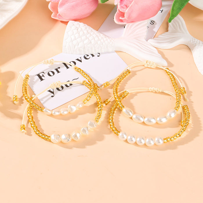 Wholesale Beaded bracelet, new pearl bracelet, pearl woven bracelet