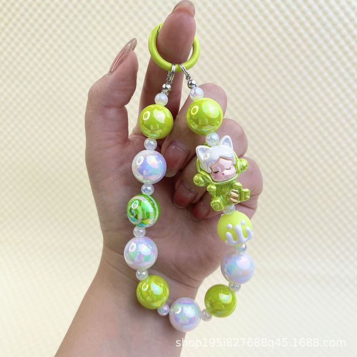 Wholesale Cartoon windmill hand-painted beads mobile phone chain bag decoration pendant accessories mobile phone chain