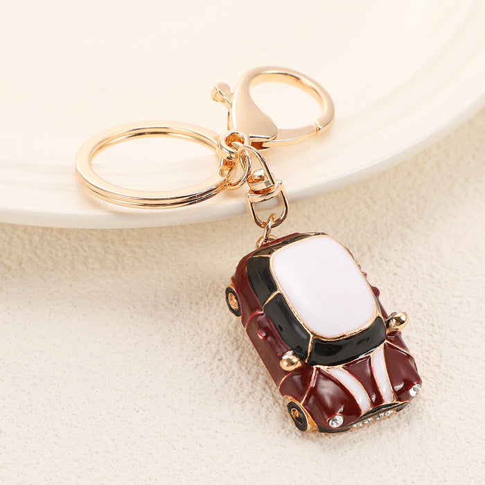 Wholesale Creative Car Keychain Burgundy Zinc Alloy Fashion Accessory MOQ≥2