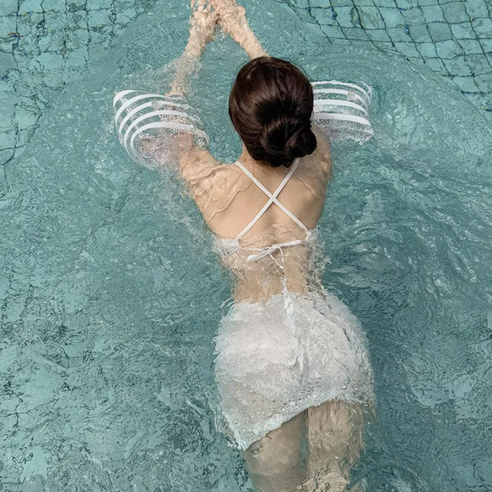 Wholesale Swimsuit women's hot spring swimsuit split bikini lace sexy hollow skirt swimsuit