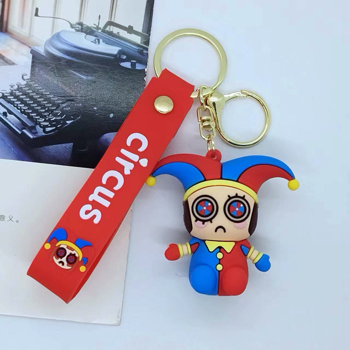 Wholesale creative cartoon circus keychain pendant bag car key chain accessories gift