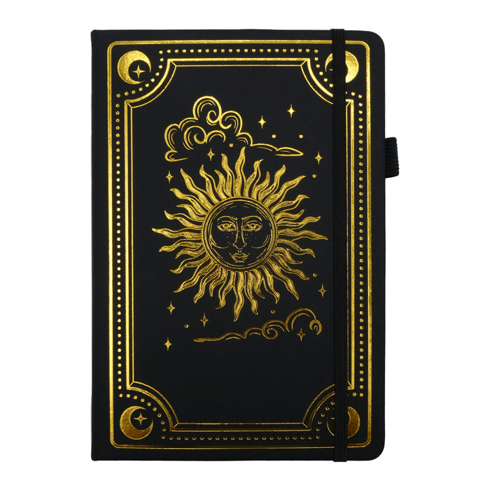 Wholesale Vintage A5 Imitation Leather Notebook with Gold Stamped Moon Cover