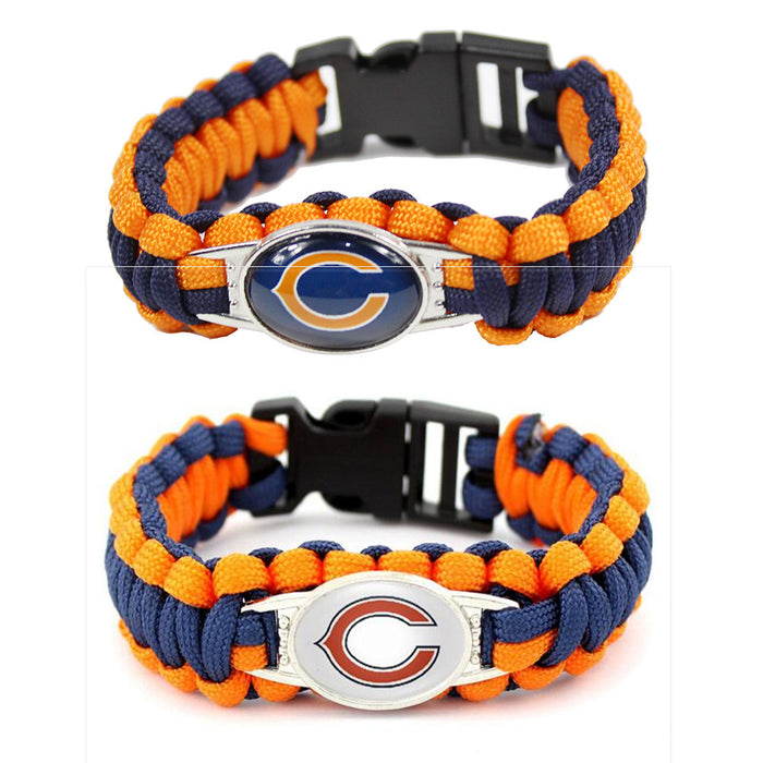 Wholesale rugby team rope woven bracelet