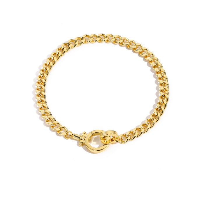 Wholesale New women's bracelet fashionable commuting personality 8-shaped buckle curved card bracelet