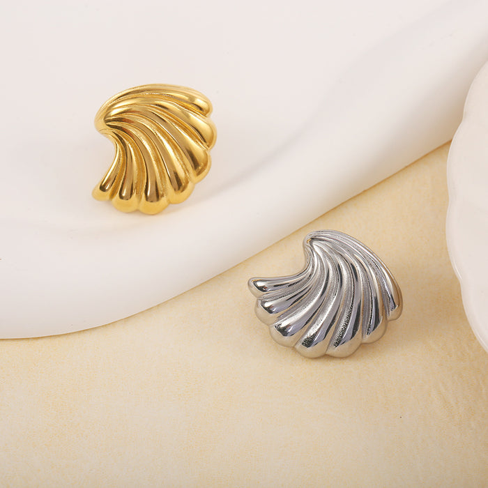 Wholesale Non fading titanium steel earrings with simple and cool style, stainless steel texture earrings