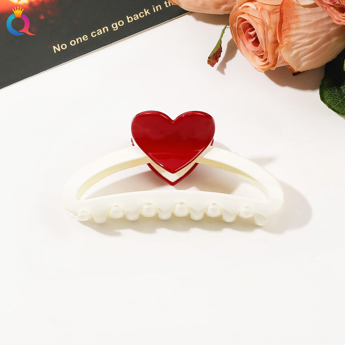 Wholesale Resin Small Heart Hairpin JDC-HC-Yiyue006