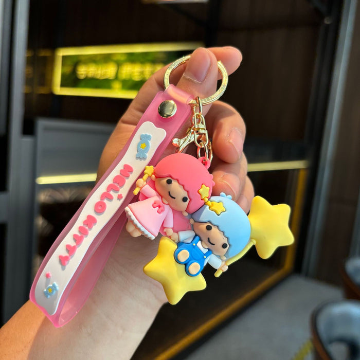 Wholesale 2pcs Cute Cartoon Silicone Keychain Gift Car Key Accessory