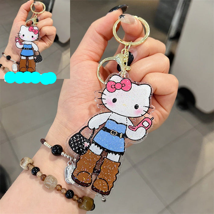 Wholesale 5 PCS Cute Cartoon Double-Sided Acrylic Keychains for Men and Women