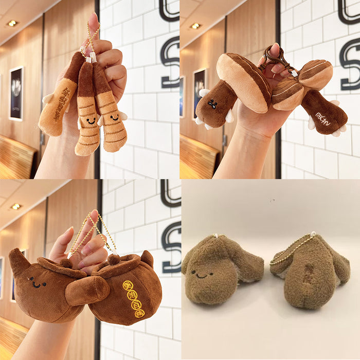 Wholesale Ganoderma lucidum plush pendant medicinal material doll morel keychain plush toy