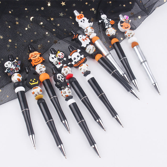 Wholesale Halloween Cartoon Silicone Plastic Bead Pen JDC-PN-GuangTian007