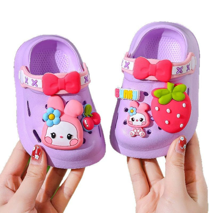 Wholesale Girls'  Croc Shoes Beach Shoes Indoor Breathable Anti-Slip Soft Children' s Sandals
