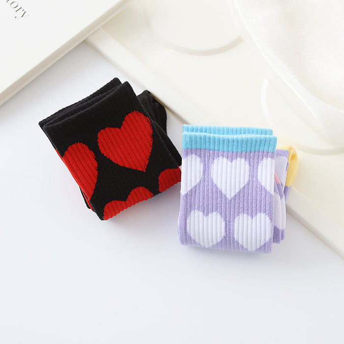 Wholesale Love women's socks, mid tube trendy men's socks, long socks, simple skateboarding sports socks, mid tube sports socks