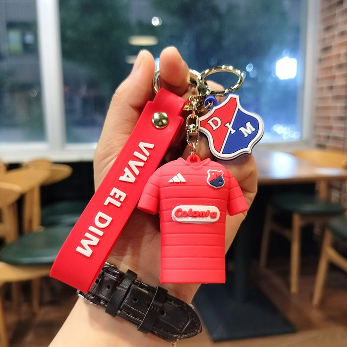 Wholesale  cartoon football player jersey key chain pendant bag car key chain accessories