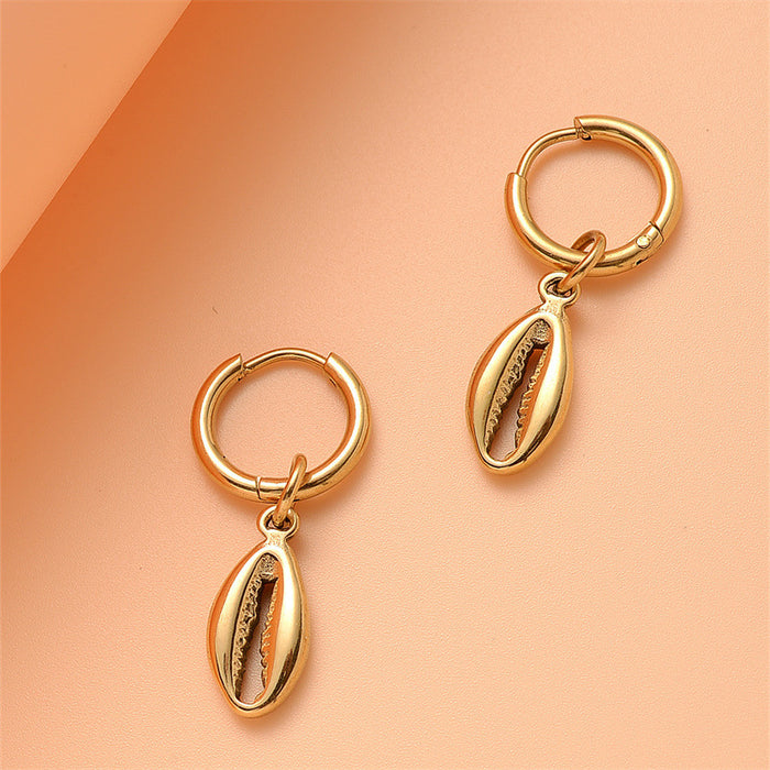 Wholesale jewel stainless steel starfish pendant earrings geometric