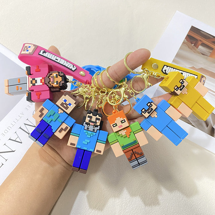 Wholesale Building Block Keychain Pendant Car Accessories Keychain Claw Machine Small Gift Pendant