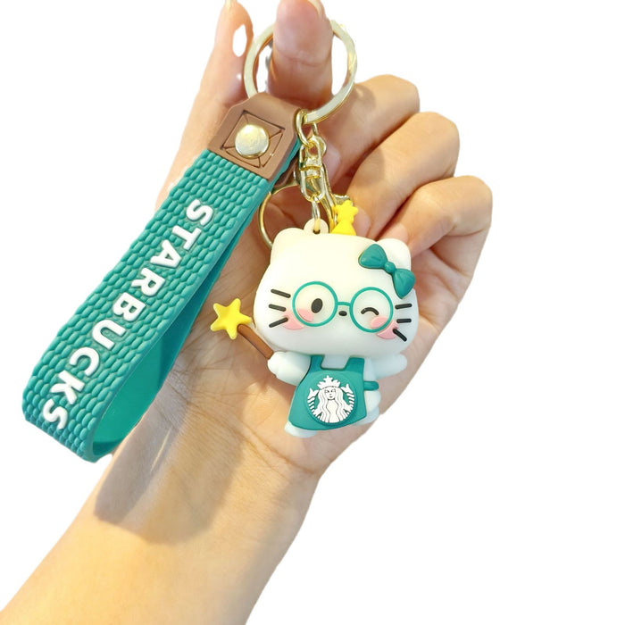 Wholesale  Milk Tea Cup Keychain Dress  School Bag Pendant Car Accessories Small Gift Batch