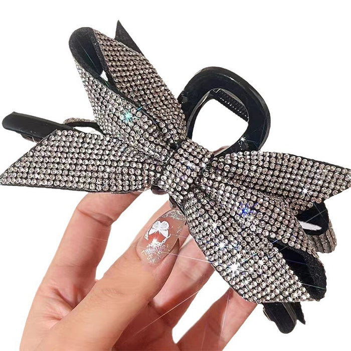 Wholesale bow rhinestone hair clip hair high shark clip back hair clip headdress