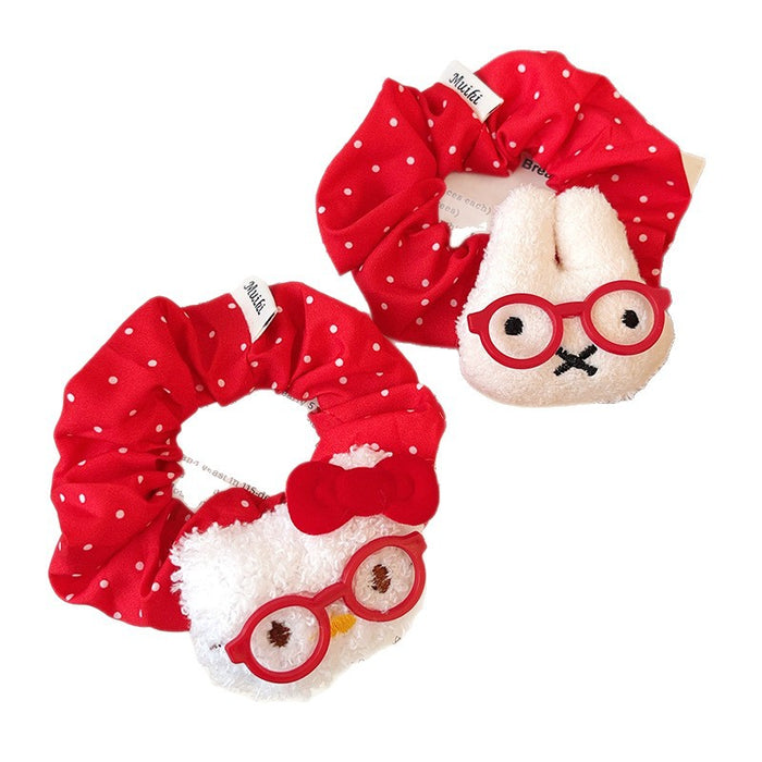 Wholesale Cute Glasses cat scrunchie