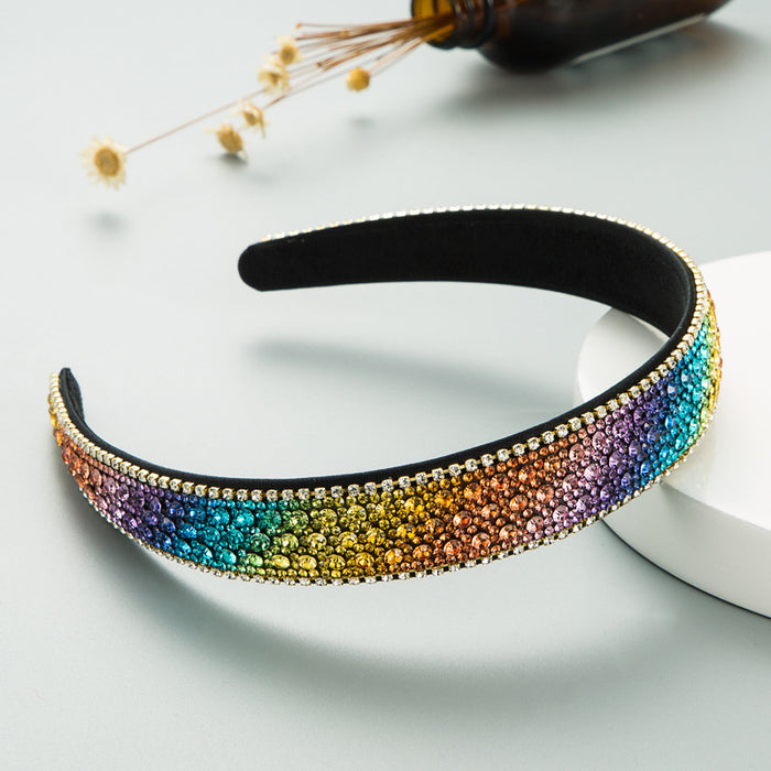 Wholesale Colorful Diamond Headband Women's Simple Pressure Hair Accessories
