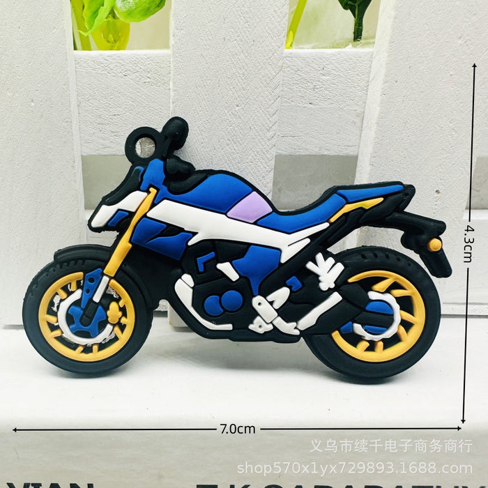 Wholesale Cartoon motorcycle keychain, chain ring, creative ornament decoration
